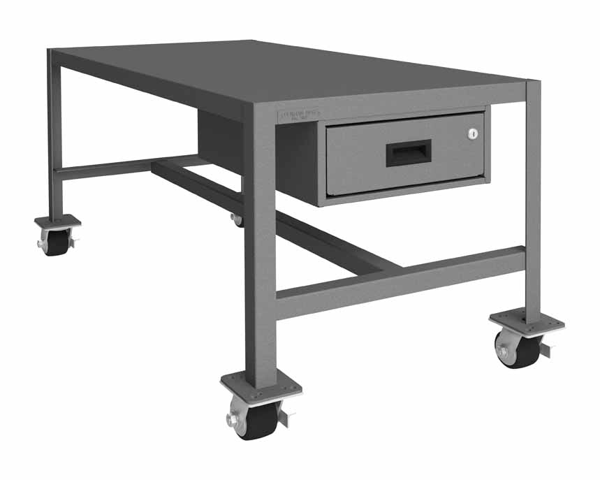 24in x 48in Mobile Machine Table Workbench with 1 Drawer