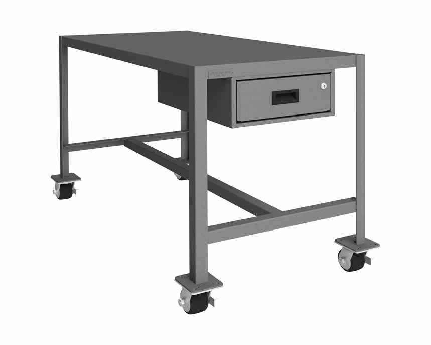 24in x 48in Mobile Machine Table Workbench with 1 Drawer