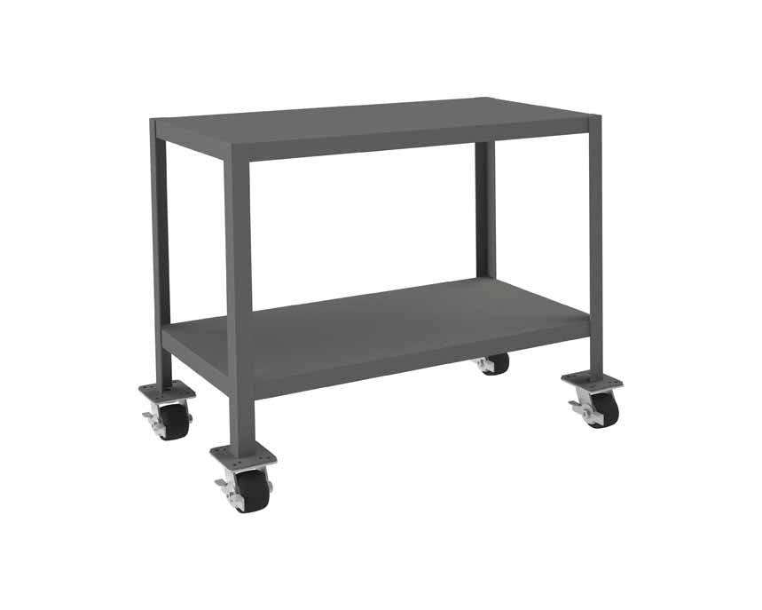 18in x 36in Mobile Machine Table Workbench with 2 Shelves