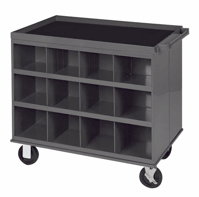 2-Sided Stock Cart with 24 Open Bins