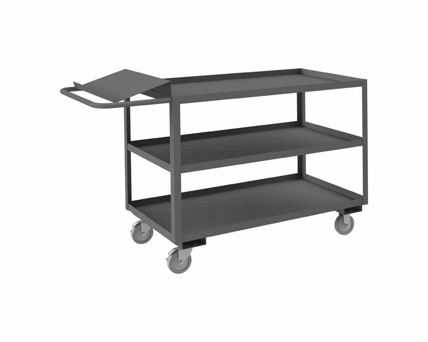 24in x 48in Order Picking Cart with 3 Shelves