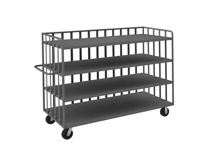 Bulk Stock/Package Mover with 4 Shelves