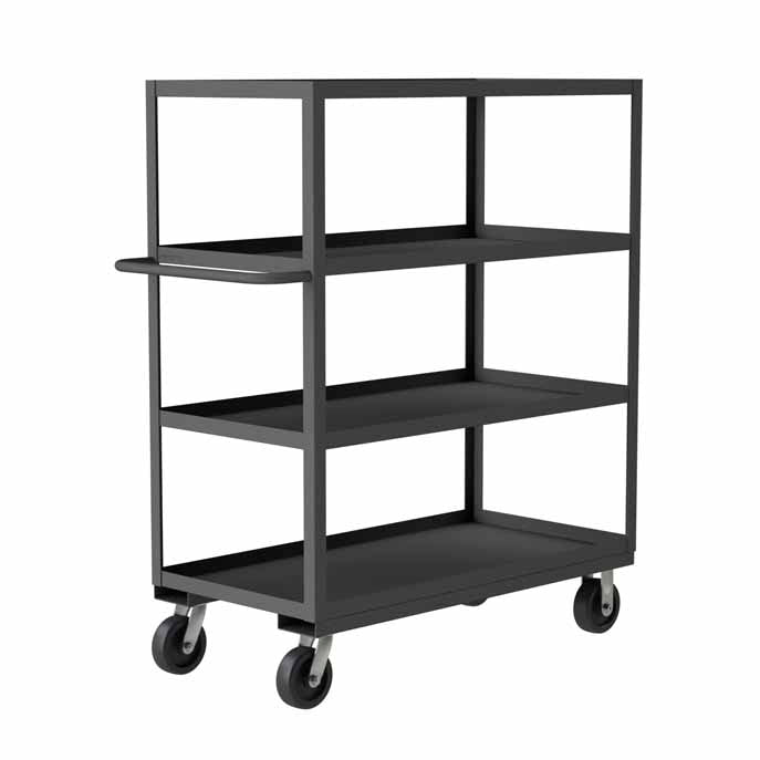 24in x 48in Stock Cart with 4 Shelves and a Pegboard