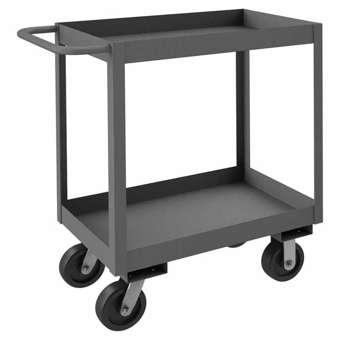 24in x 48in Stock Cart with 2 Shelves and a High Lip