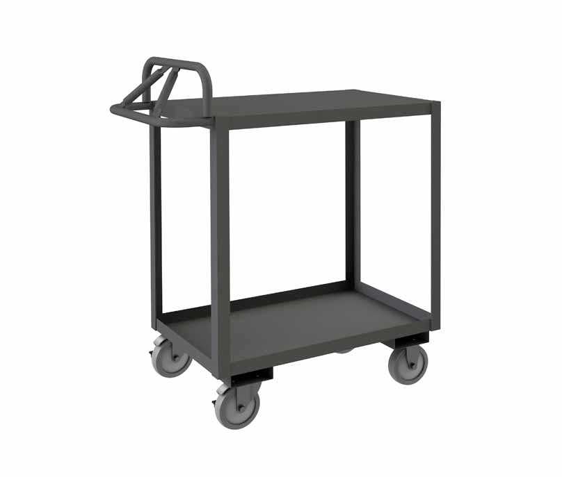 Stock Cart with 2 Shelves and an Ergonomic Handle