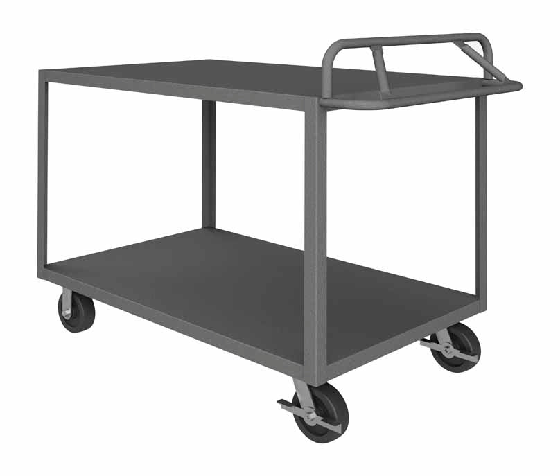 Stock Cart, 2 Shelves, Ergonomic Handle
