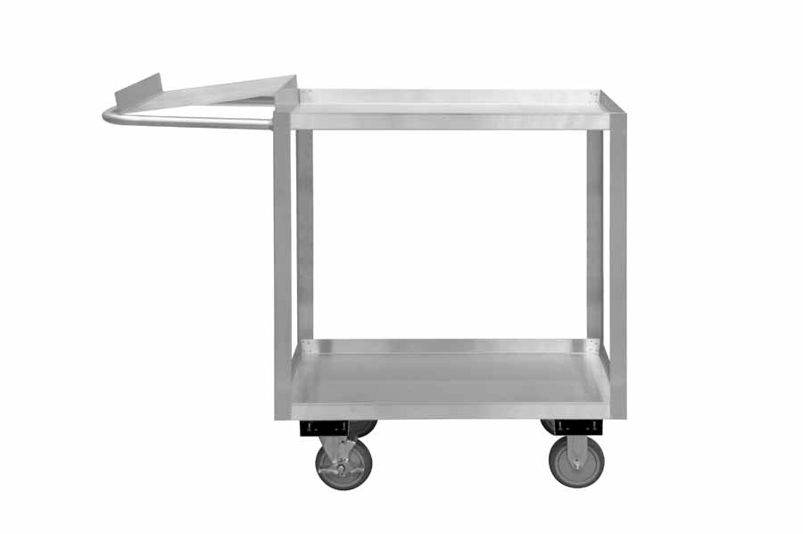 Stainless Steel Order Picking Cart with 2 Shelves
