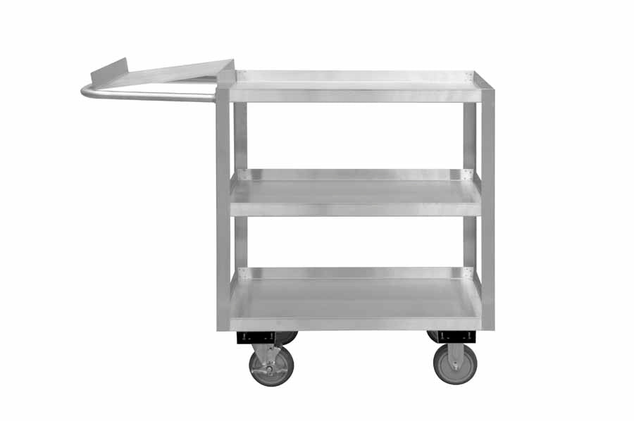 Stainless Steel Order Picking Cart with 3 Shelves