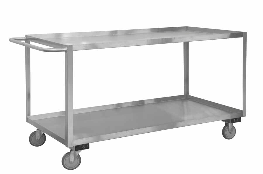 Stainless Steel Stock Cart with 2 Shelves