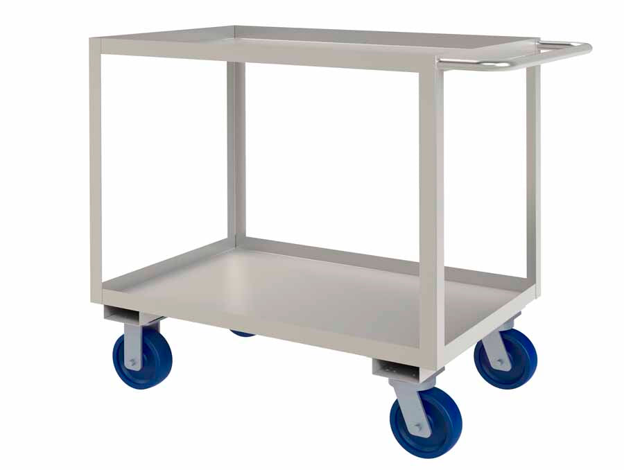Stainless Steel Stock Cart with 2 Shelves