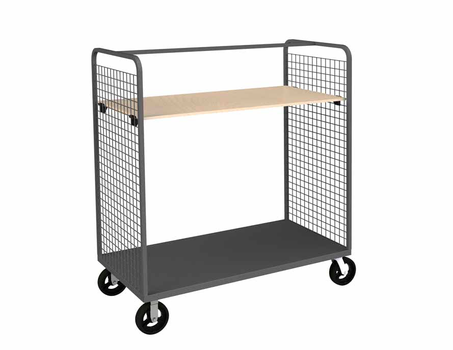 Wire Cart with Adjustable Shelf
