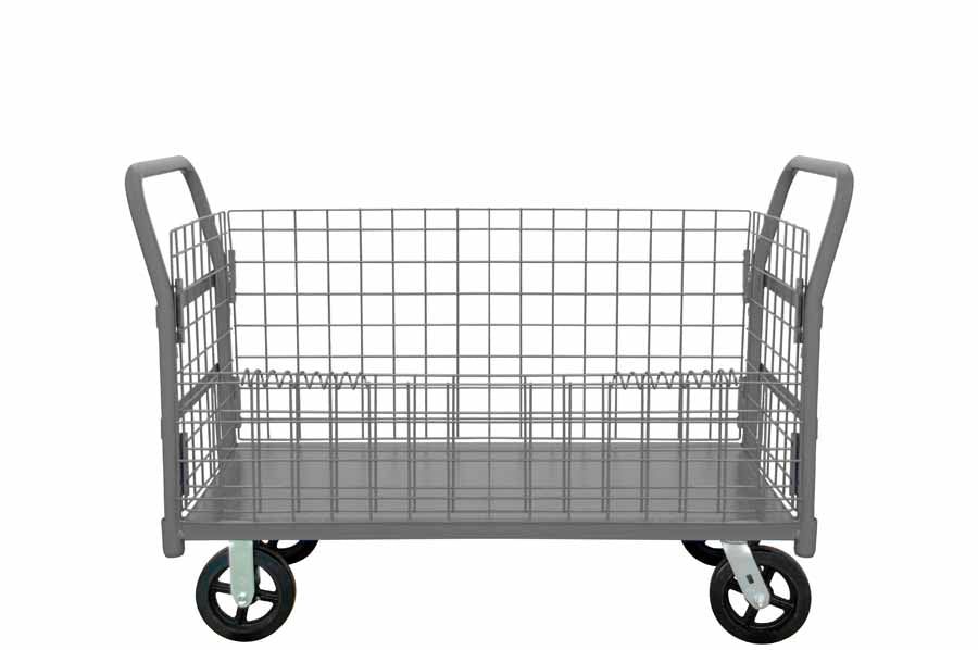 Drop Gate Wire Cart with Removable Handles