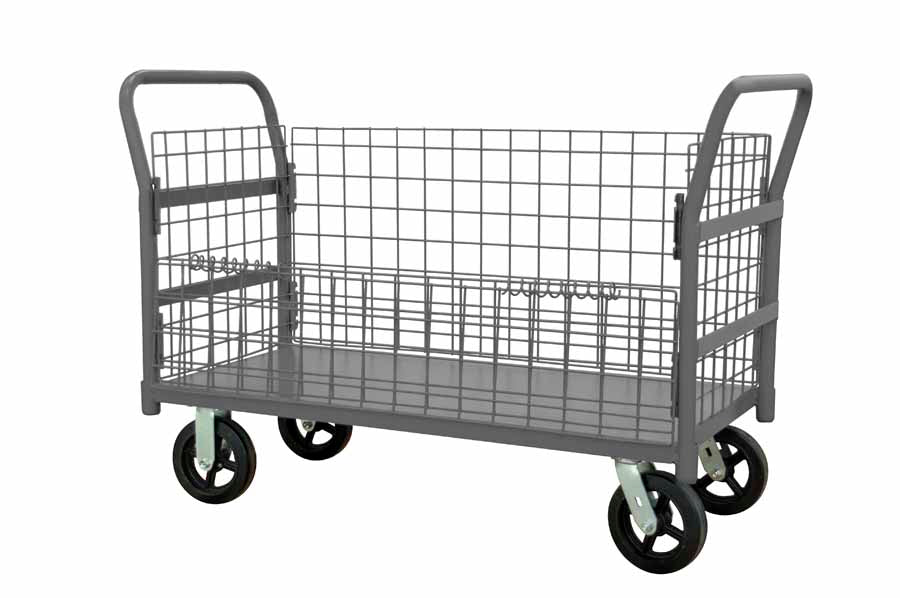 Wire Cart, Removable Handles, Drop Gate