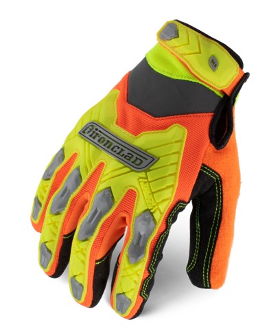 Ironclad Command™ Impact Glove with Touchscreen in Hi-Viz Yellow & Orange,  Sz XL