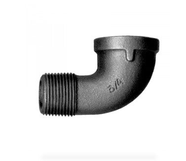 1/2in Black Pipe 90 Degree Street Elbow