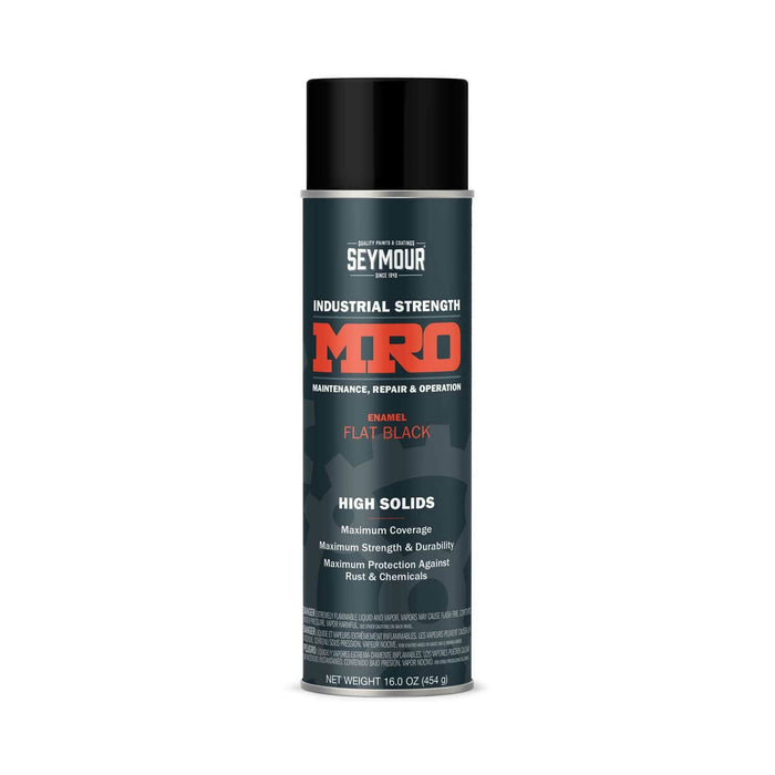 16oz MRO High Solid Spray Paint Flat Black