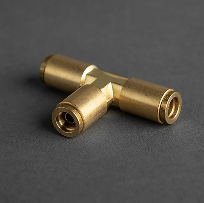 1/4in Brass Push Connector Union Tee