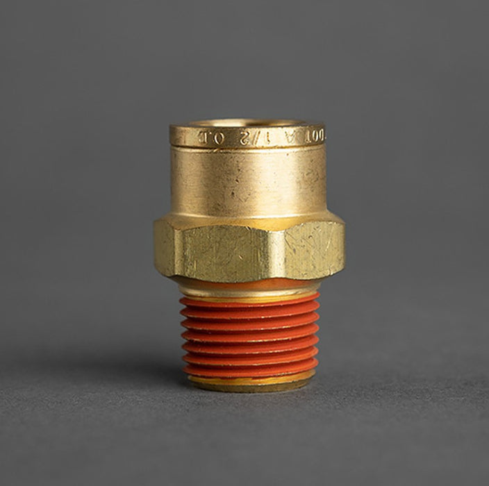 3/8 Tube to 1/4 Male Pipe Push Connector Brass