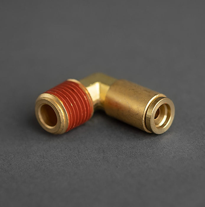 1/4 Tube to 1/4 Male Pipe Push Connect 90 Degree Elbow Brass