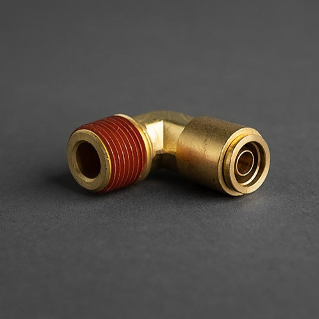 3/8 Tube to 3/8 Male Pipe Push Connect 90 Degree Elbow Brass