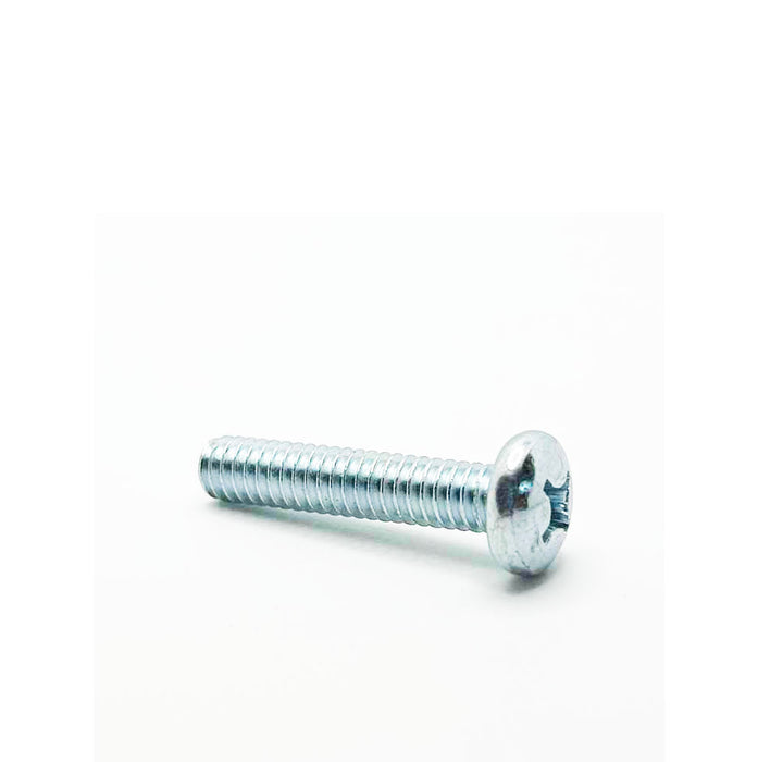#6-32 x 1-1/4in UNC Phillips Pan Machine Screw Clear Zinc