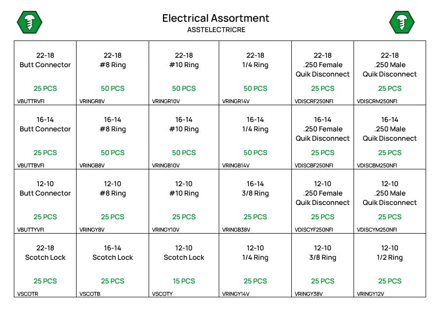 740 Piece Electrical Assortment Refill