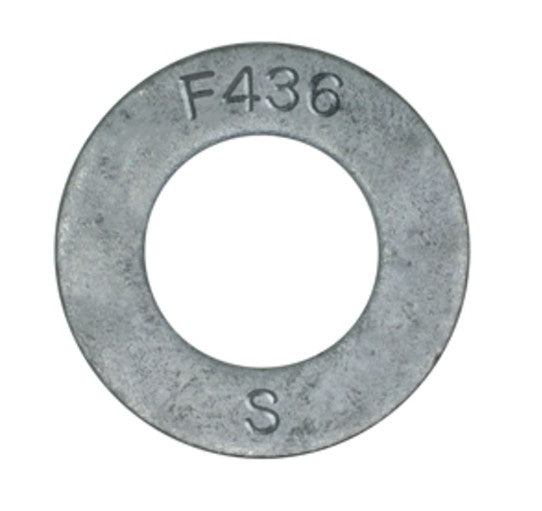 1in UNC F436 Structural Washers Hot Dip Galvanized