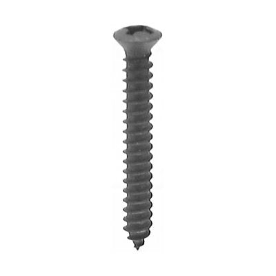#8 x 1 1/4 Oval Head Tapping Screw with #6 Head Black Oxide