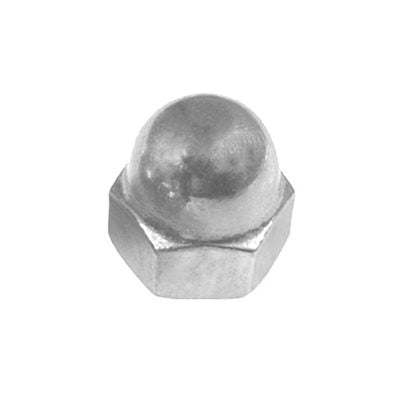 1/4-20 x 7/16 Steel Acorn Cap Nut - Nickel