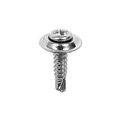 #8 x 3/4in #6 Head Phillips Oval Sems Tapping Screw Chrome