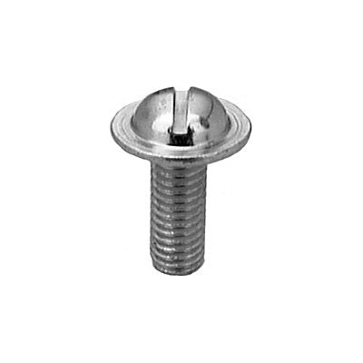 M6-1.0 x 16mm Slotted Round Washer Head License Plate Screw 9/16 washer head. Zinc