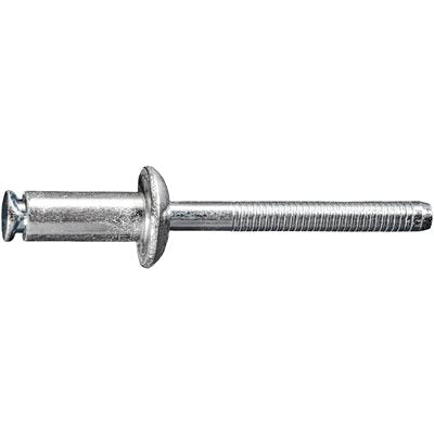 1/4" Peel Type Rivet  Grip Range : 1/32-7/32" Flange Diameter : 1/2"