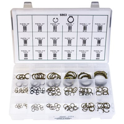 151 Piece External & Internal Retaining Ring Assortment — NutsandBolts.com