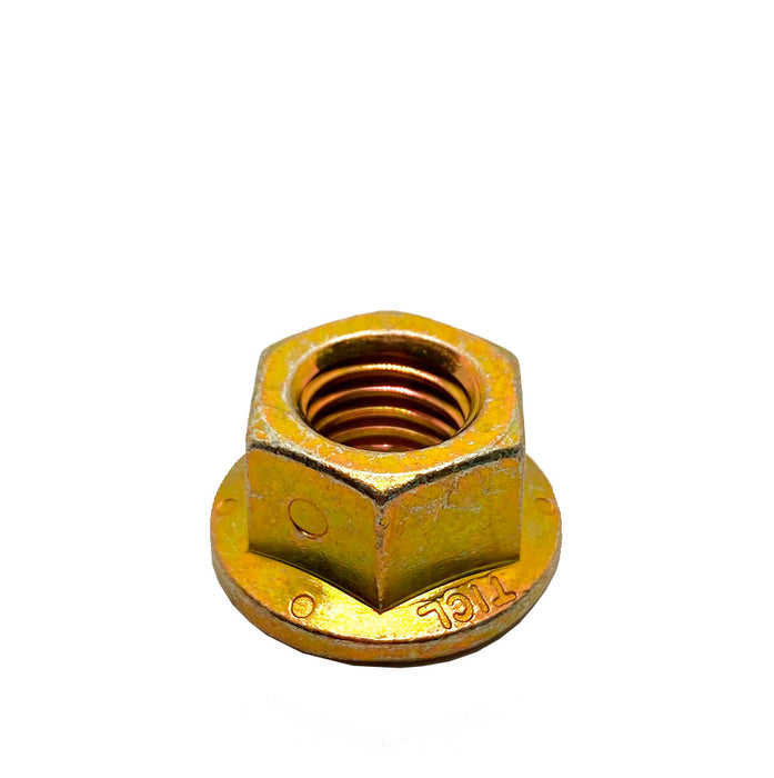 5/16-18 Flange Nut Locking / Grade G / Coarse (UNC) / Zinc Yellow Plated