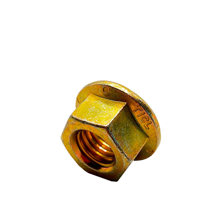 3/4-10 Flange Nut Locking / Grade G / Coarse (UNC) / Yellow Zinc Plated
