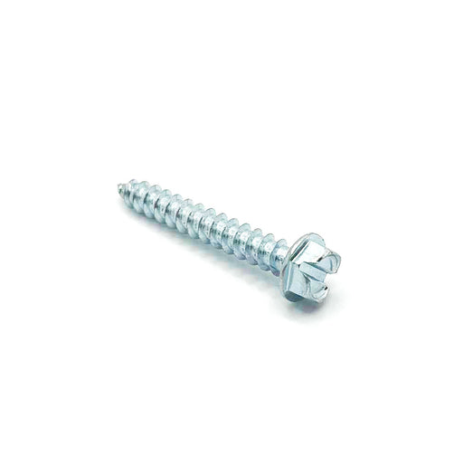 #12 X 1 1/2 Slotted Hex Washer Tapping Screw / Zinc Plated