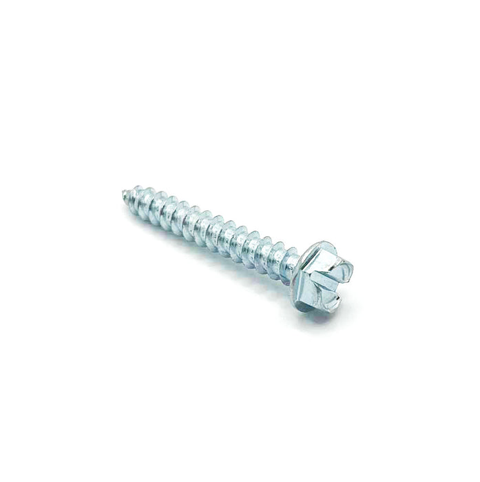 #12 X 1 1/2 Slotted Hex Washer Tapping Screw / Zinc Plated