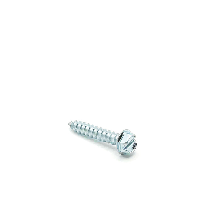 #12 X 1 1/4 Slotted Hex Washer Tapping Screw / Zinc Plated