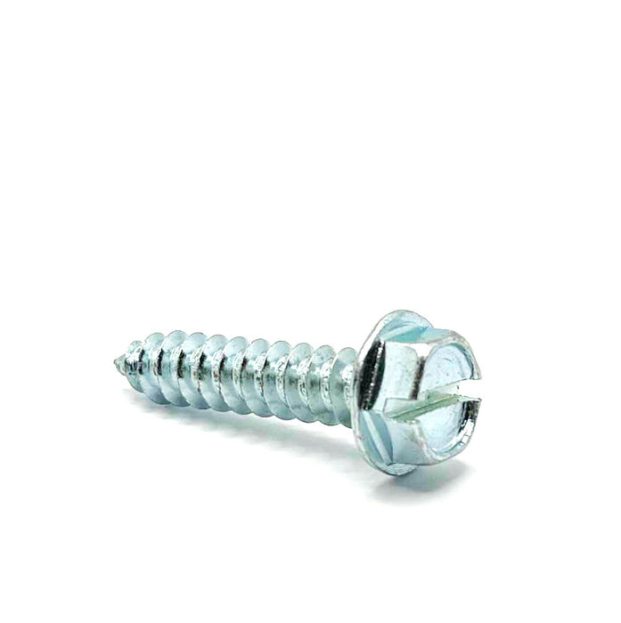 5/16 X 1 1/2 Slotted Hex Washer Tapping Screw / Zinc Plated