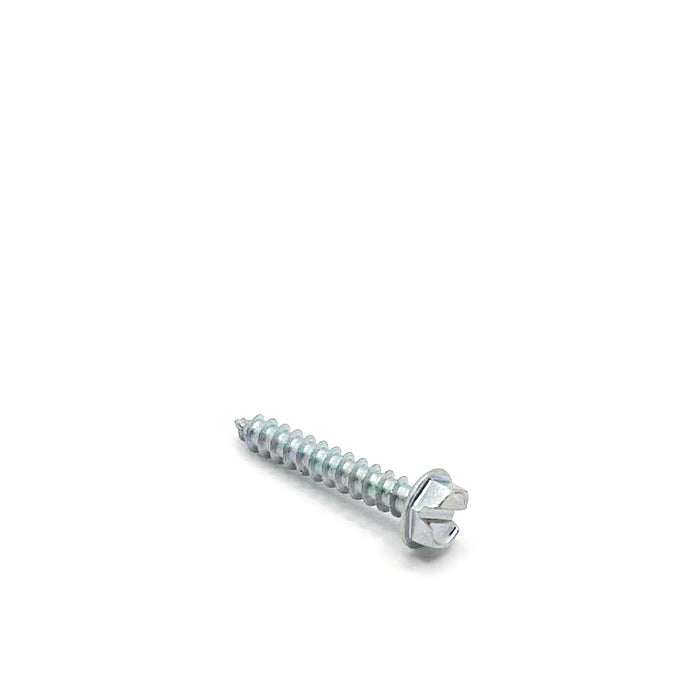#8 X 1 Slotted Hex Washer Tapping Screw / Zinc Plated
