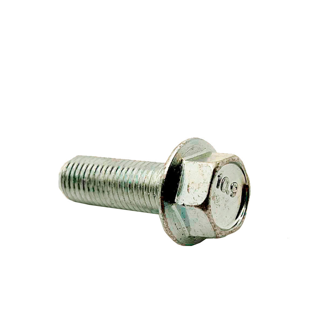 100-Pack M10-1.25 X 30mm Small Head Flange Bolts - Grade 10.9, Yellow Zinc Plated