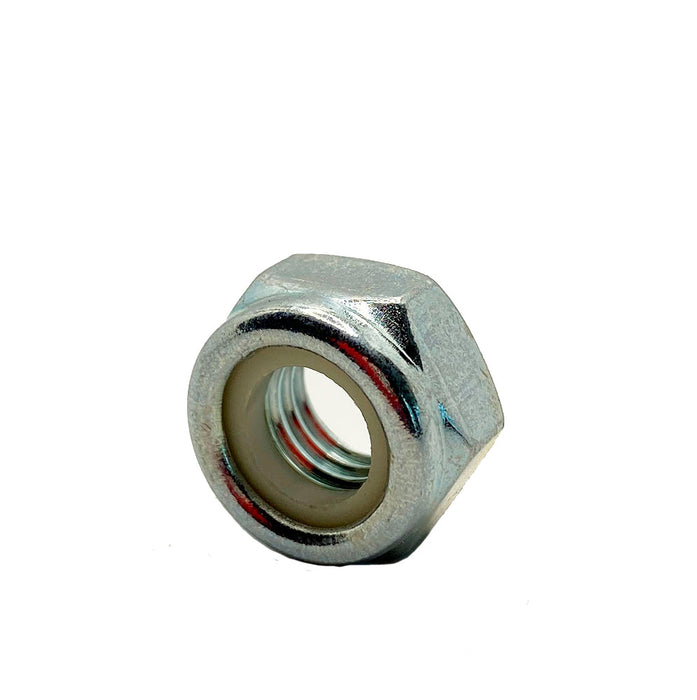 M10-1.5 Metric Nylon Lock Nut / Class 8.8 / Zinc Plated / DIN #985-8