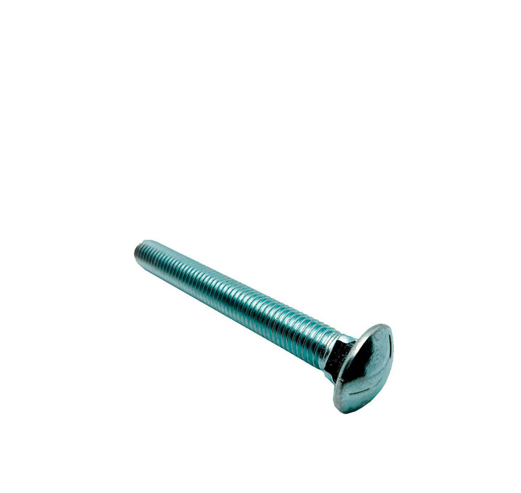 5/8-11 X 5in UNC Grade 5 Full Thread Carriage / Shaker Screen Plow Bolt Clear Zinc