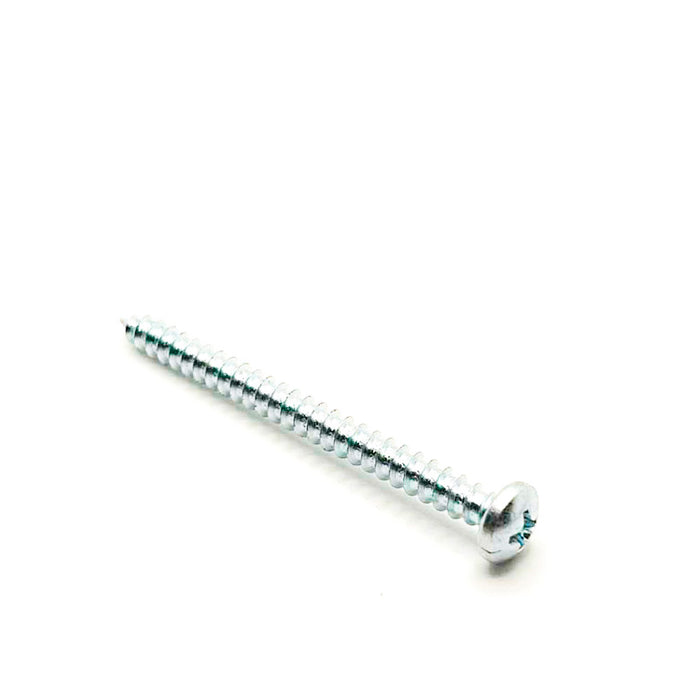 #8 x 2in Phillips Pan Tapping Screw Clear Zinc