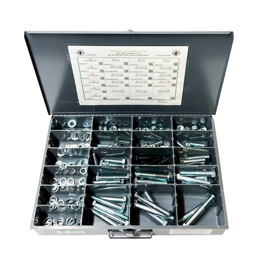 21-Hole Metric Cap Screw Assortment, Class 10.9, 147 Pieces, Drawer Not Included